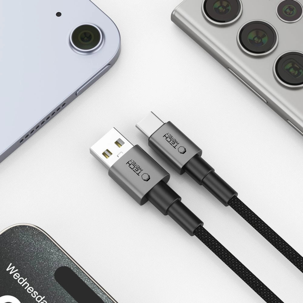 Tech-Protect UltraBoost DNA USB-A / USB-C Cable 15W/3A 200cm - Gray_3
