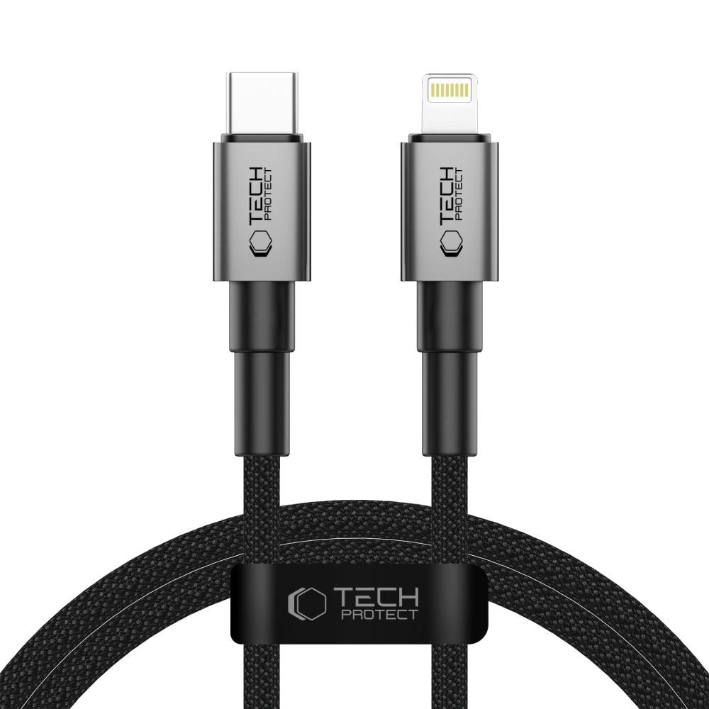 Tech-Protect UltraBoost DNA USB-C / Lightning PD27W/3A cable 100 cm - gray_0