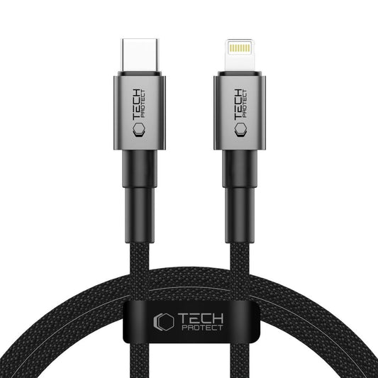 Tech-Protect UltraBoost DNA USB-C / Lightning PD27W/3A cable 100 cm - gray_0