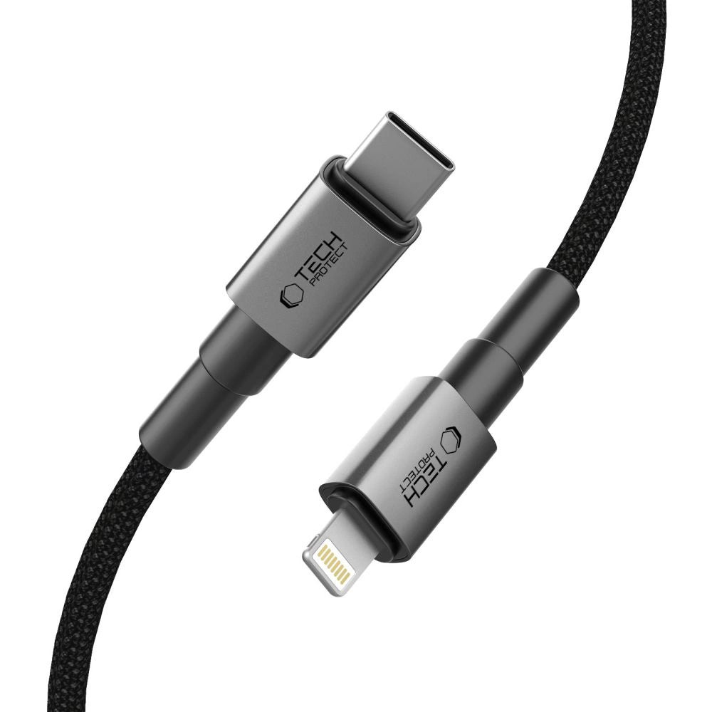 Tech-Protect UltraBoost DNA USB-C / Lightning PD27W/3A cable 100 cm - gray_1