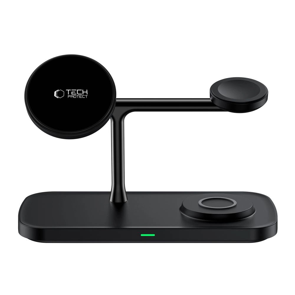 Tech-Protect QI15W-A45 3in1 Wireless Charger with MagSafe for Apple Devices - Black_3