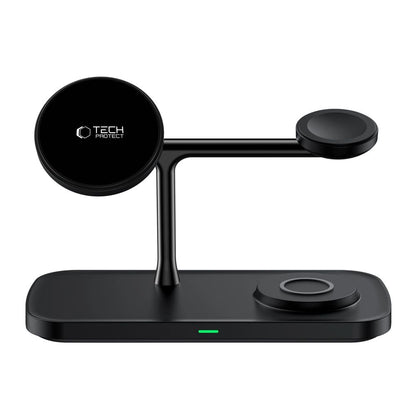 Tech-Protect QI15W-A45 3in1 Wireless Charger with MagSafe for Apple Devices - Black_3