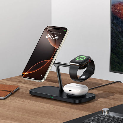 Tech-Protect QI15W-A45 3in1 Wireless Charger with MagSafe for Apple Devices - Black_5