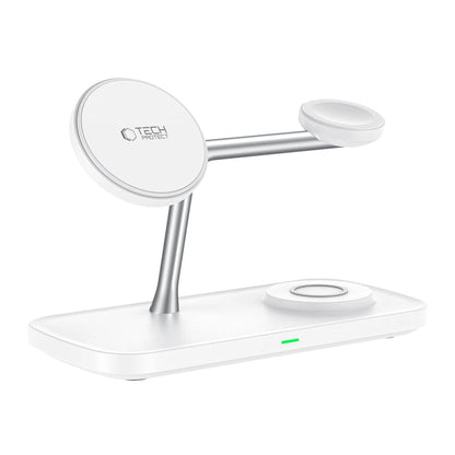Tech-Protect QI15W-A45 3in1 Wireless Charger with MagSafe for Apple Devices - White_2