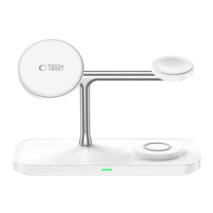Tech-Protect QI15W-A45 3in1 Wireless Charger with MagSafe for Apple Devices - White_3