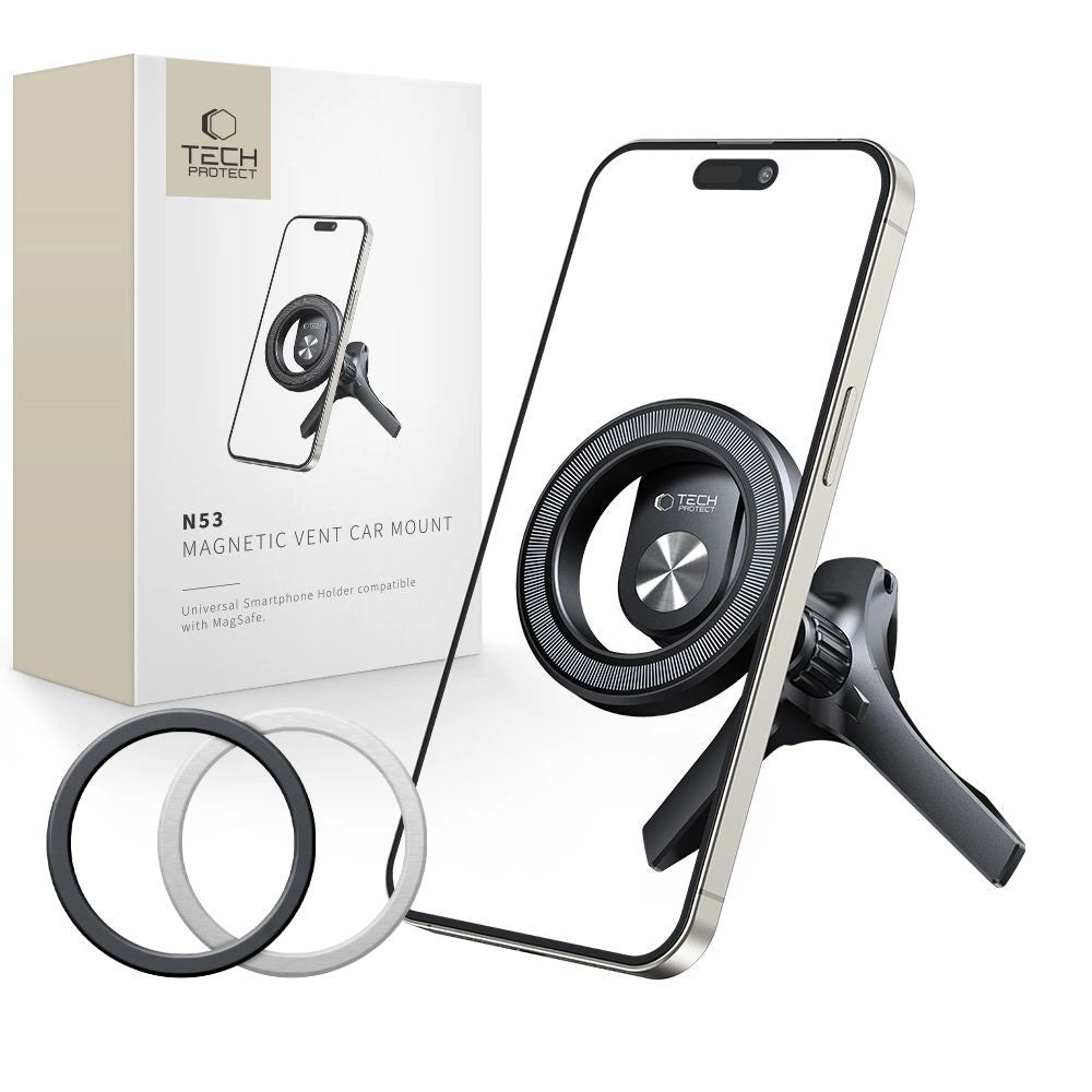 Tech-Protect N53 Car Air Vent Holder with MagSafe Rings - Black_0