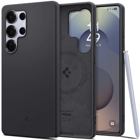 Spigen Silicone Fit Mag Case for Samsung Galaxy S25 Ultra - Black_0