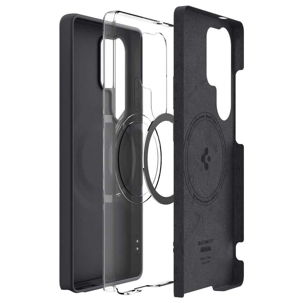 Spigen Silicone Fit Mag Case for Samsung Galaxy S25 Ultra - Black_12