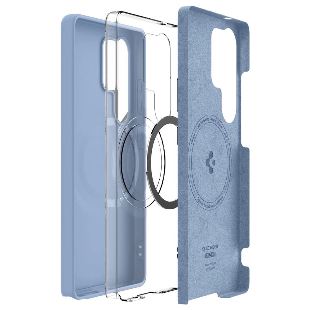 Spigen Silicone Fit Mag Case for Samsung Galaxy S25 Ultra - Blue_12