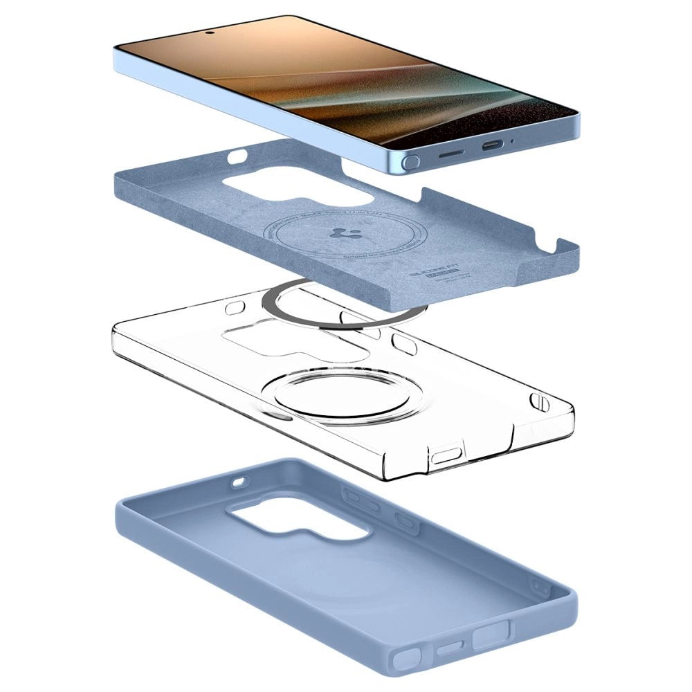 Spigen Silicone Fit Mag Case for Samsung Galaxy S25 Ultra - Blue_6