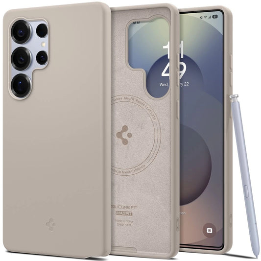 Spigen Silicone Fit Mag case for Samsung Galaxy S25Ultra - titanium_0