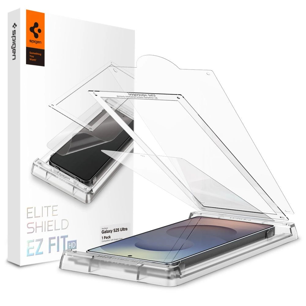 Spigen Elite Shield EZ FIT Hybrid Glass for Samsung Galaxy S25 Ultra - Transparent_0
