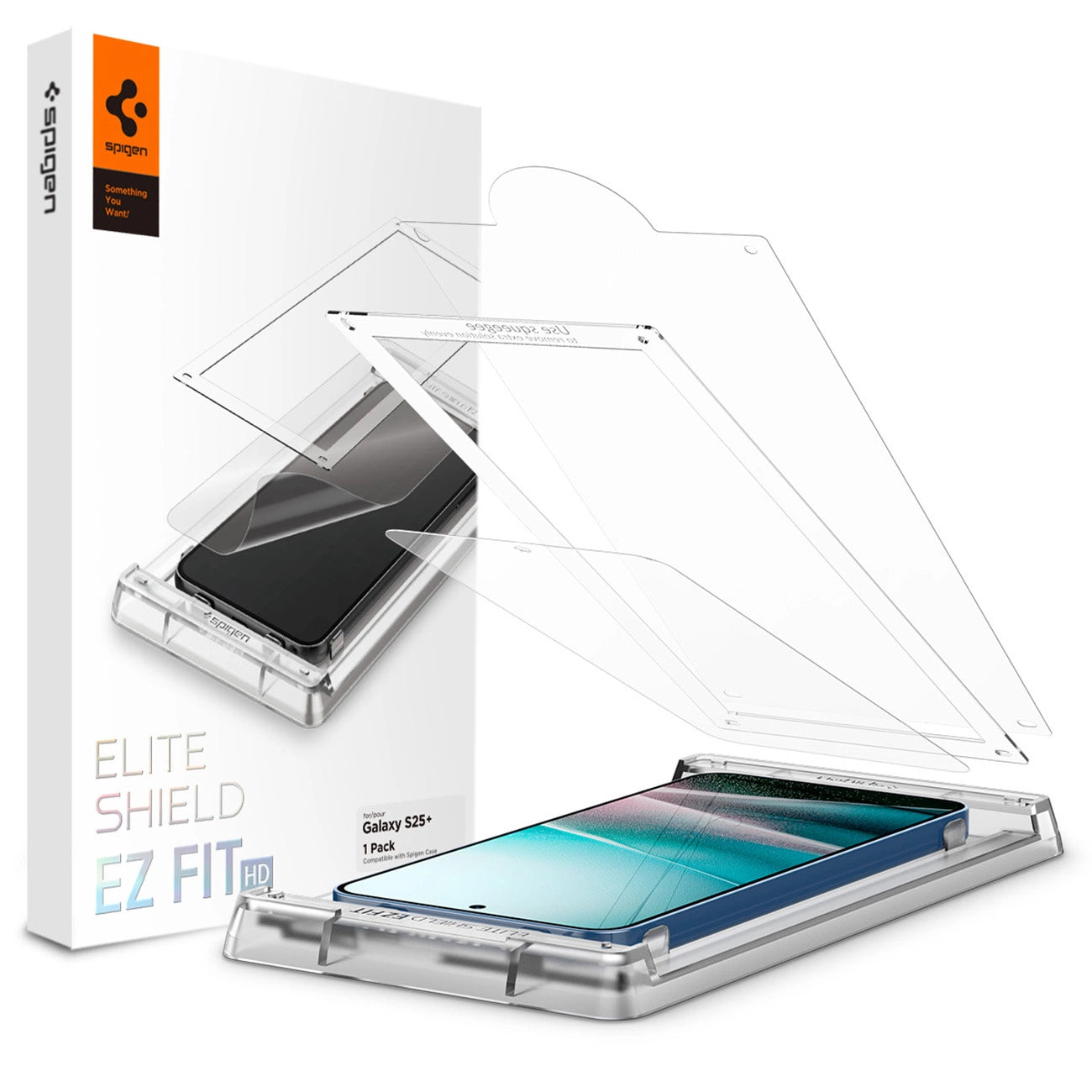 Spigen ELITE SHIELD EZ FIT Hybrid Glass for Samsung Galaxy S25+ - Transparent_5