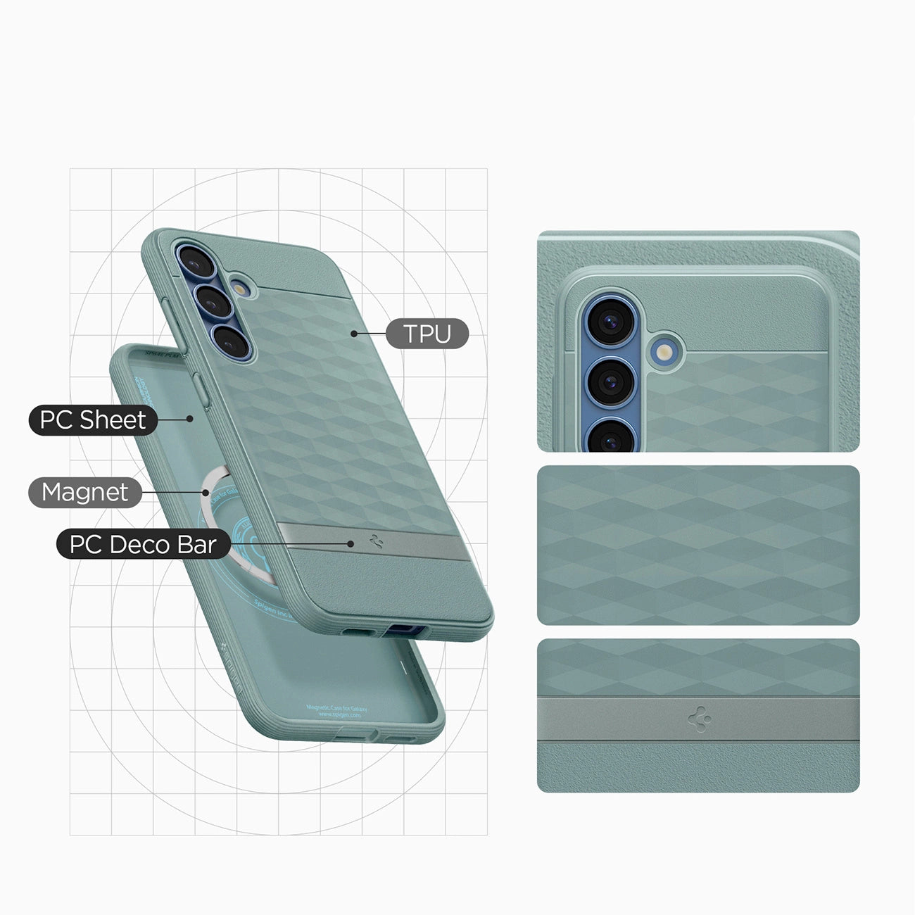 Caseology Parallax Mag MagSafe Case for Samsung Galaxy S25 Ultra - Green_14