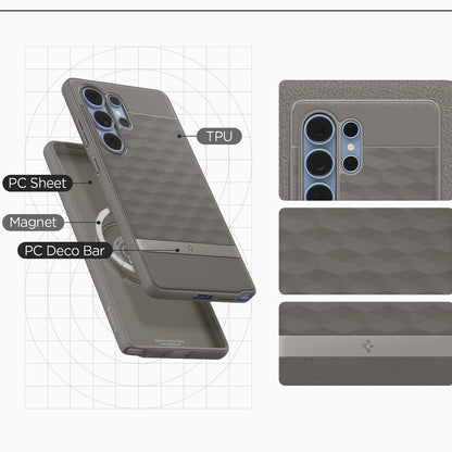 Caseology Parallax Mag MagSafe Case for Samsung Galaxy S25 Ultra - Gray_14