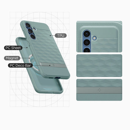 Caseology Parallax Mag MagSafe Samsung Galaxy S25 Case - Green_13