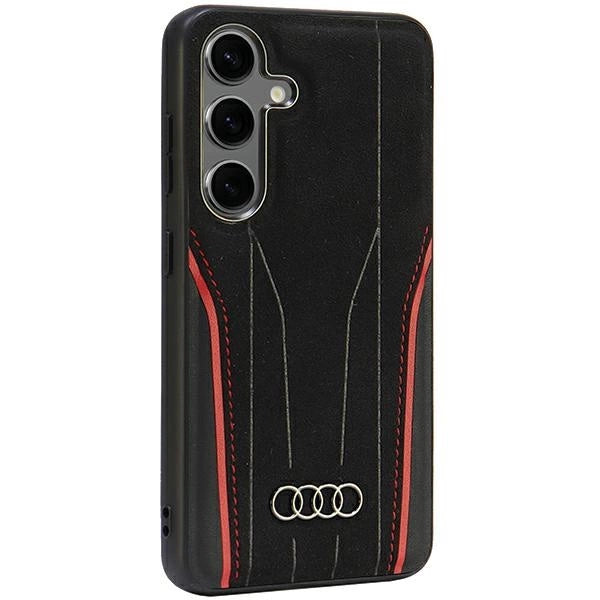 Audi Genuine Leather MagSafe S24 S921 black-red hardcase AU-TPUPCS24-R8/D3-RD_2