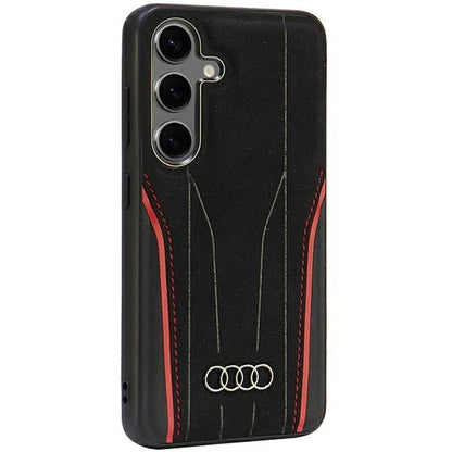 Audi Genuine Leather MagSafe S24 S921 black-red hardcase AU-TPUPCS24-R8/D3-RD_2