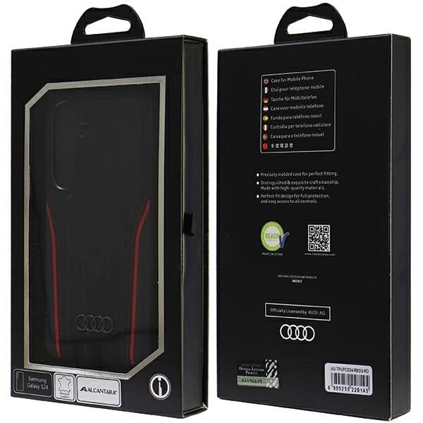 Audi Genuine Leather MagSafe S24 S921 black-red hardcase AU-TPUPCS24-R8/D3-RD_6
