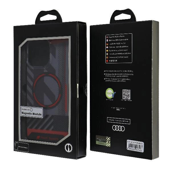 Audi IML Sport MagSafe Case iPhone 14 Pro Max 6.7" black/black hardcase AU-IMLMIP14PM-RSQ/D2-BK_6