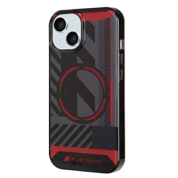 Audi IML Sport MagSafe Case iPhone 15 / 14 / 13 6.1" black/black hardcase AU-IMLMIP15-RSQ/D2-BK_1