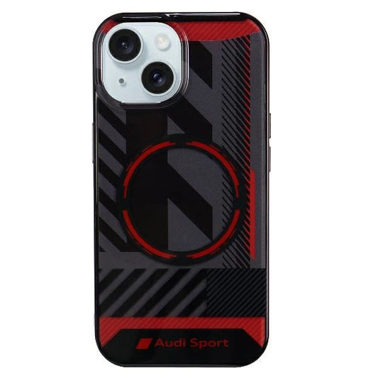 Audi IML Sport MagSafe Case iPhone 15 / 14 Plus Plus 6.7" black/black hardcase AU-IMLMIP15M-RSQ/D2-BK_0