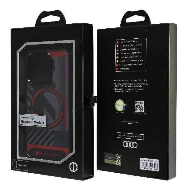 Audi IML Sport MagSafe Case iPhone 15 Pro 6.1" black/black hardcase AU-IMLMIP15P-RSQ/D2-BK_6