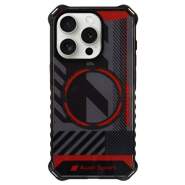 Audi IML Sport MagSafe Case iPhone 15 Pro Max 6.7" black/black hardcase AU-IMLMIP15PM-RSQ/D2-BK_0