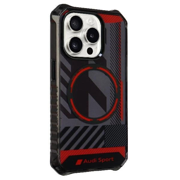 Audi IML Sport MagSafe Case iPhone 15 Pro Max 6.7" black/black hardcase AU-IMLMIP15PM-RSQ/D2-BK_2