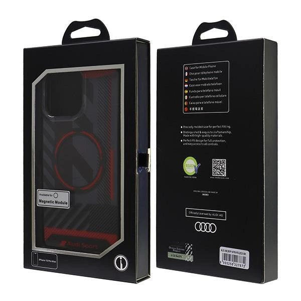 Audi IML Sport MagSafe iPhone 16 Pro Max 6.9" black/black hardcase AUS-IMLMIP16PM-RSQ/D2-BK_6
