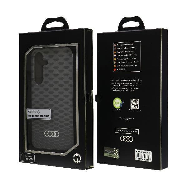 Audi IML Stitching Pattern MagSafe Case S24 S921 black/black hardcase AU-IMLMS24-Q5/D3-BK_6