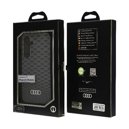 Audi IML Stitching Pattern MagSafe Case S24 S921 black/black hardcase AU-IMLMS24-Q5/D3-BK_6