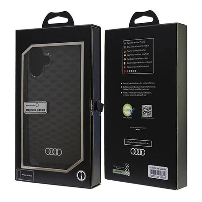 Audi IML Stitching Pattern MagSafe iPhone 16 Plus 6.7" black/black hardcase AU-IMLMIP16M-Q5/D3-BK_6