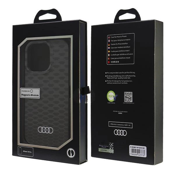 Audi IML Stitching Pattern MagSafe iPhone 16 Pro 6.3" black/black hardcase AU-IMLMIP16P-Q5/D3-BK_6