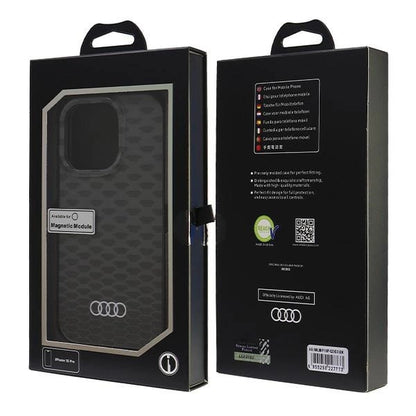 Audi IML Stitching Pattern MagSafe iPhone 16 Pro 6.3" black/black hardcase AU-IMLMIP16P-Q5/D3-BK_6