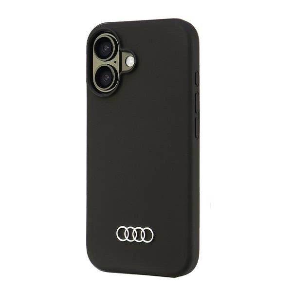 Audi Silicone Case iPhone 16 6.1" black/black hardcase AU-LSRIP16-Q3/D1-BK_2