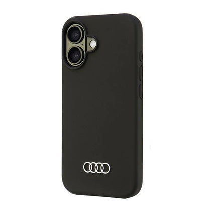 Audi Silicone Case iPhone 16 6.1" black/black hardcase AU-LSRIP16-Q3/D1-BK_2