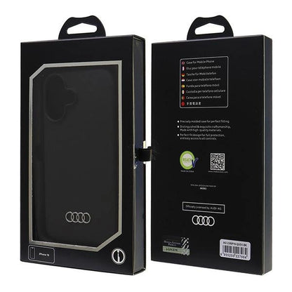 Audi Silicone Case iPhone 16 6.1" black/black hardcase AU-LSRIP16-Q3/D1-BK_6