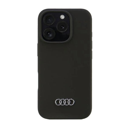 Audi Silicone Case iPhone 16 Pro 6.3" black/black hardcase AU-LSRIP16P-Q3/D1-BK_0