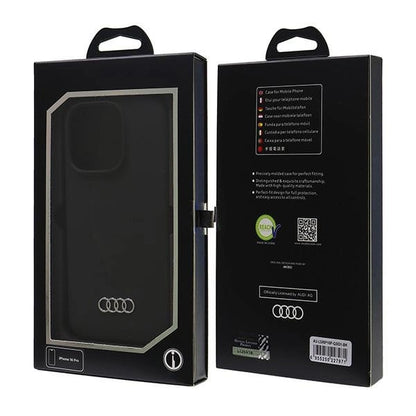 Audi Silicone Case iPhone 16 Pro 6.3" black/black hardcase AU-LSRIP16P-Q3/D1-BK_6