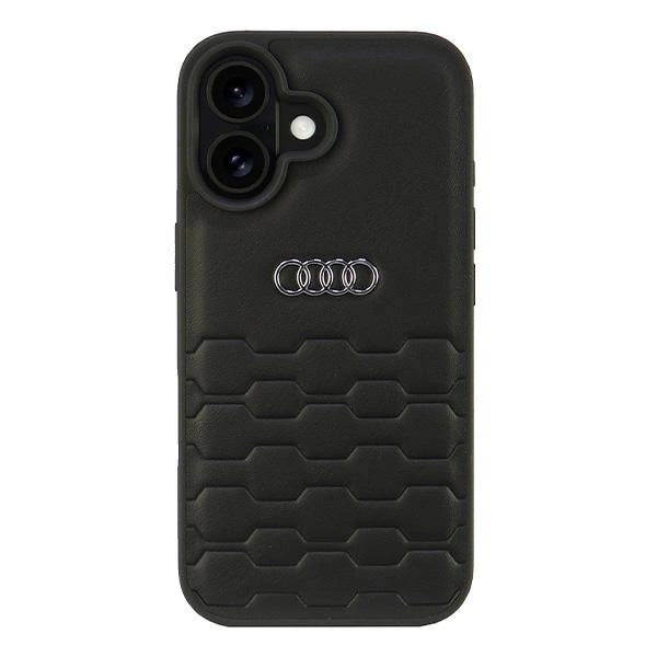 Audi Synthetic Leather iPhone 16 6.1" black/black hardcase AU-TPUPCIP16-GT/D2-BK_0