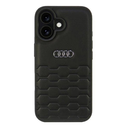 Audi Synthetic Leather iPhone 16 6.1" black/black hardcase AU-TPUPCIP16-GT/D2-BK_0