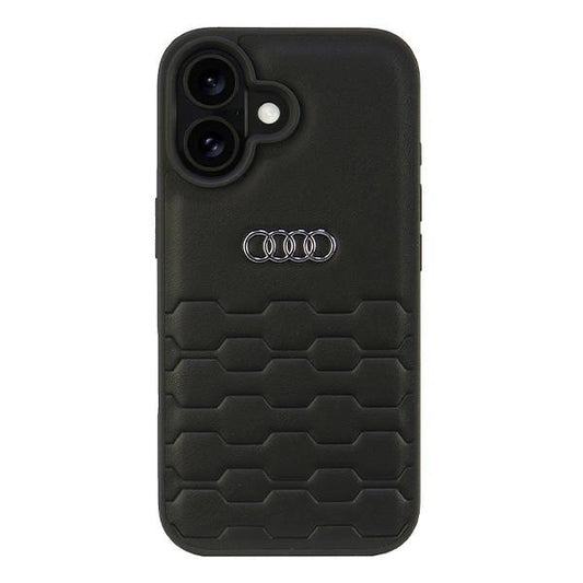 Audi Synthetic Leather iPhone 16 6.1" black/black hardcase AU-TPUPCIP16-GT/D2-BK_0