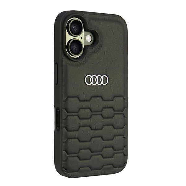 Audi Synthetic Leather iPhone 16 6.1" black/black hardcase AU-TPUPCIP16-GT/D2-BK_2