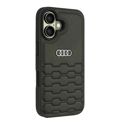 Audi Synthetic Leather iPhone 16 6.1" black/black hardcase AU-TPUPCIP16-GT/D2-BK_2