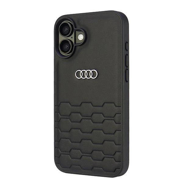 Audi Synthetic Leather iPhone 16 Plus 6.7" black/black hardcase AU-TPUPCIP16M-GT/D2-BK_1
