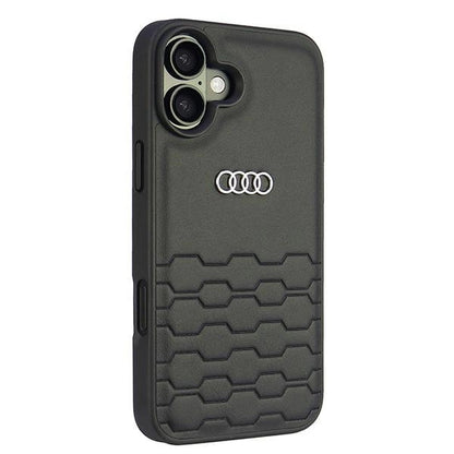 Audi Synthetic Leather iPhone 16 Plus 6.7" black/black hardcase AU-TPUPCIP16M-GT/D2-BK_2
