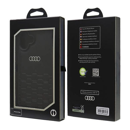 Audi Synthetic Leather iPhone 16 Plus 6.7" black/black hardcase AU-TPUPCIP16M-GT/D2-BK_6