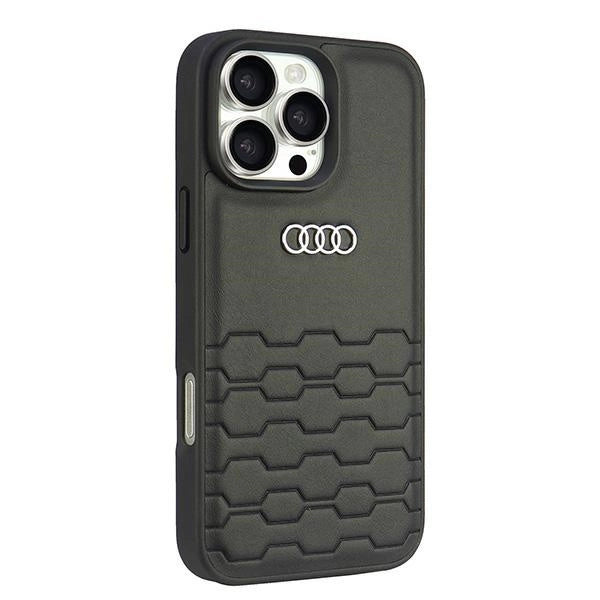 Audi Synthetic Leather iPhone 16 Pro Max 6.9" black/black hardcase AU-TPUPCIP16PM-GT/D2-BK_2