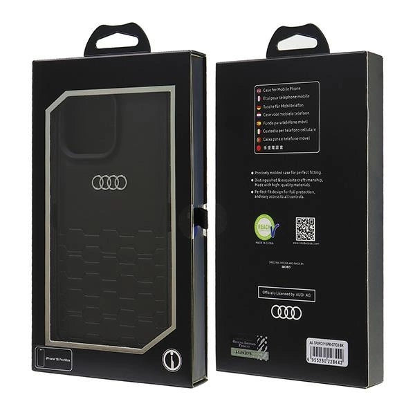 Audi Synthetic Leather iPhone 16 Pro Max 6.9" black/black hardcase AU-TPUPCIP16PM-GT/D2-BK_6